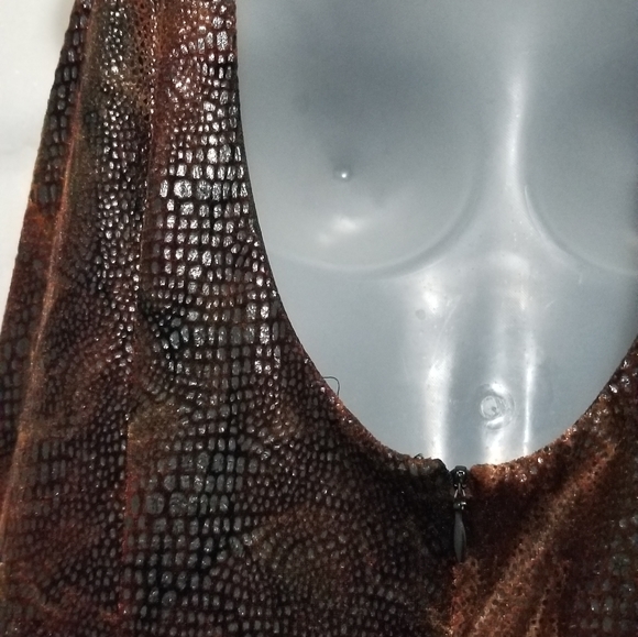 Vintage Carole Little Sleeveless Maxi Animal Print Textured 14 - Picture 9 of 16